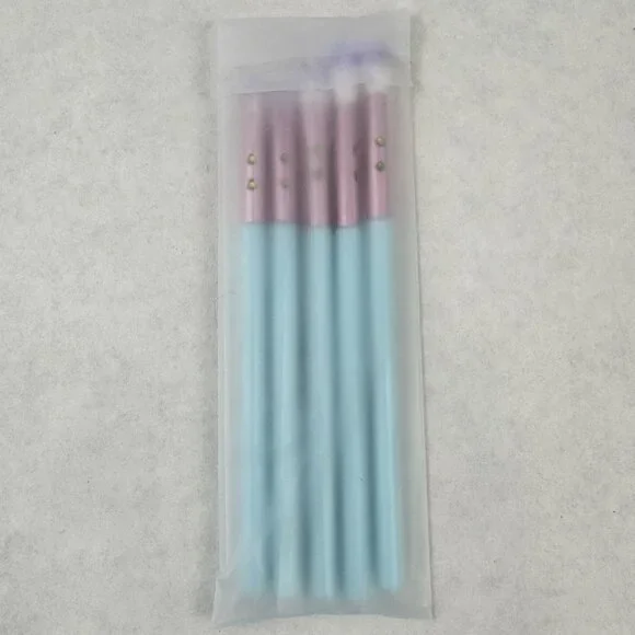 Slmissglam 5-Piece Ombre Eye Makeup Brush Set Stay Sparkly Ultra-Soft Aqua NEW - Picture 6 of 7